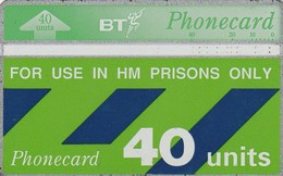 REINO UNIDO. HM Prisons Only (Thermographic Band) 40U. 524G. 05/1995. CUP005. (599) - Autres & Non Classés