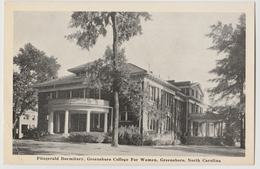 Greensboro NC Fitzgerald Dormitory College For Women Postcard 1930s - Greensboro