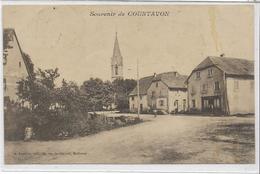 68 COURTAVON . Souvenir, La Rue Et L'église , édit : A Kanitzer Mulhouse , écrite En 1921 ,  état Extra - Chalampé