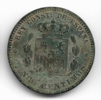5 Centimes D'Alphonse XII 1877 - First Minting
