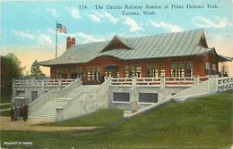 Pays Div-ref W584- Etats Unis D Amerique -usa -united States - Electric Railway Station At Point Defiance Park -tacoma - Tacoma