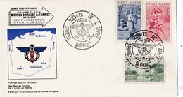 ALGERIE  :  FDC   Légion Etrangère Oeuvres Sociales Oblitération 1er Jour D'Alger  Du 30 11 1957 - FDC