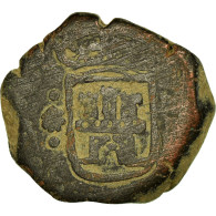 Monnaie, Espagne, Charles II, 2 Maravedis, 1684, Coruna, TB+, Bronze, KM:5.2 - First Minting