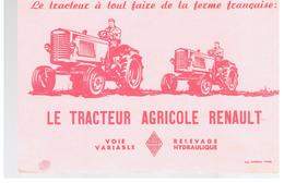 Buvard Le Tracteur à Tout Faire De La Ferme Française: LE TRACTEUR AGRICOLE RENAULT Voie Variable Relevage Hydraulique - Agriculture