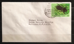 Cuba 1988 N° 2861 Sur Enveloppe O Insectes, Coléoptères, Odontotaenius Zodiacus, Truqui, Passalidae - Briefe U. Dokumente