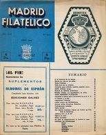 1952 . MADRID FILATÉLICO , AÑO XLVI , Nº 525 / 4 ,  EDITADA POR M. GALVEZ - Espagnol (àpd. 1941)