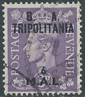 1950 OCCUPAZIONE INGLESE USATO TRIPOLITANIA BA 6 MAL - RB31-4 - Tripolitaine