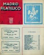 1954 . MADRID FILATÉLICO , AÑO XLVIII , Nº 554 / 9 , EDITADA POR M. GALVEZ - Espagnol (àpd. 1941)