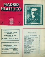 1954 . MADRID FILATÉLICO , AÑO XLVIII , Nº 555 / 10 , EDITADA POR M. GALVEZ - Spanish (from 1941)