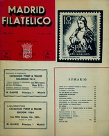 1954 . MADRID FILATÉLICO , AÑO XLVIII , Nº 5552 / 7 Y 553 / 8 , EDITADA POR M. GALVEZ - Spagnole (dal 1941)