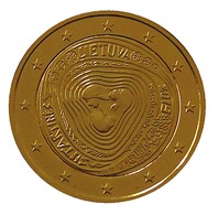 LITUANIE - 2019 - SUTARTINES -  2 EUROS COMMEMORATIVE PLAQUE OR - Lituanie