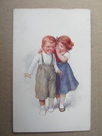 Kids - " Gossip", 1911. / Illustrateur Karl Feiertag - Feiertag, Karl