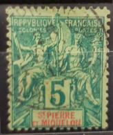 ST. PIERRE ET MIQUELON 1892 - Canceled - YT 62 - 5c - Oblitérés