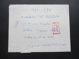 Afrika 1969 Ägypten UAR 2 Einschreiben Mit Rotem Gestempelten R Nach Dresden Und Berlin Luftpost - Lettres & Documents