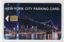 ETATS UNIS NEW YORK Pont De Brooklyn De Nuit CARTE PARKING 100$ - [2] Chipkarten
