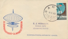 South Africa 1960 Cover From Antarctic Expedition S.A.N.A.E. With 3 D. - Onderzoeksprogramma's