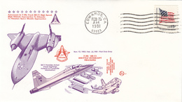 USA 1981 T-38/SR-71 Shuttle Intercept Tracking Commemorative Cover - América Del Norte