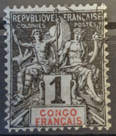 CONGO FRANCAIS 1892 - Canceled - YT 12 - 1c - Usados