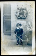 Cpa Carte Photo Enfant Jeu Du Cerceau Roue    DEC19-04 - Jeux Régionaux