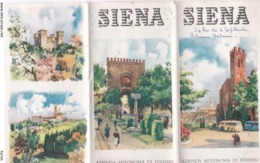 Guide Touristique 9,5cm X 18cm (ouvert 36 Cmx 55 Cm) SIENA  (Sienne) - Toeristische Brochures