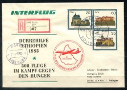 5495 - DDR - Ganzsache U1 Mit Priv. Zudruck - SoSt. Berlin, Als R-Brief Nach Dire Dawa In Äthiopien - Sobres - Usados