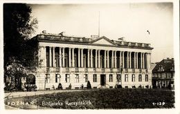POSEN POZNAN, Biblioteka Raczyńskich Library (1940s) Polen RPPC Postcard - Posen
