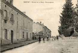 87. CPA. NANTIAT. Avenue De La Gare, Gendarmerie Nationale. - Nantiat