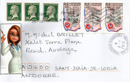 Belle Lettre France 2019, Pasteur,  Adressée Andorra, Avec Timbre à Date Arrivée - Louis Pasteur