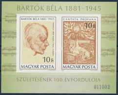 ** 1981 Bartók Béla Vágott Blokk (4.500) - Other & Unclassified