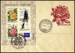 1986 Ameripex Vágott Blokk FDC-n (5.000) - Other & Unclassified