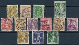 O Svájc 1907-1913 13 Db Bélyeg Stecklapon (Mi EUR 61,60) - Andere & Zonder Classificatie