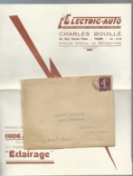 Mailing " Electric-Auto , Charles Bouillé Tours ( Dpt 37 ) De 1933   - Bpho2807 - Cars