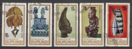 Burundi 1967 African Art Airmails Mi#340-344 Used - Gebruikt