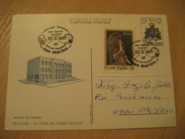 RICCIONE 1984 To Oristano Stamp On Cancel Postal Stationery Card SAN MARINO Italy - Lettres & Documents