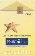 REINO UNIDO. GB-HOS-PAT-0017. HOSPITAL. £5 Freedom Plus - Starfish (Two-Color Patientline Logo). (673). - Autres & Non Classés