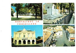 Cpm - 31 -  Montastruc-la-Conseillère - L'esplanade Monument Aux Morts Mairie Place Hôtel De Ville - 11596 - Montastruc-la-Conseillère