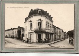 CPA - ROQUEFORT (40) - Aspect Du Café Du Commerce à L'angle De La Rue Thiers En 1919 - Roquefort