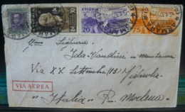 ETIOPIA  1937 - LETTERA VIAGGIATA DA ASMARA X VIGNOLA ( MODENA ) CON FRANCOBOLLI DI ALTO VALORE - Ethiopie