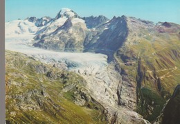 C. P. - PHOTO - RHONEGLETSCHER MIT DER FURKAPASS STRASSE - BELVÉDÈRE UND GALENSTOCK - GLACIER DU PHONE AVEC DOL DE LA FU - Lens