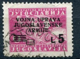 Litorale Sloveno (1947) - 5 Lire Su 9 D. (usato) - Yugoslavian Occ.: Slovenian Shore