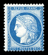 ** N°60B, 25c Bleu Type II, Fraîcheur Postale. SUPERBE. R.R. (signé/certificat)  Qualité: ** - 1871-1875 Cérès