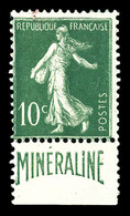 * N°188A, Minéraline, 10c Vert, TB  Qualité: *  Cote: 500 Euros - 1900-02 Mouchon