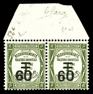 ** N°52a, 60c Sur 1c Olive, '6' Large Tenant à Normal, Bdf. TTB  Qualité: **  Cote: 200 Euros - 1859-1959 Neufs