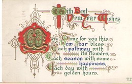 Carte Postale Ancienne De Nouvel An  /With Best New Year Wishes/ Canada / 1913     CVE164 - Neujahr