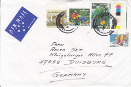 KOALA, MACAW PARROT, IGUANA, WINDSURFING, STAMPS ON COVER, 1985, AUSTRALIA - Storia Postale