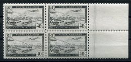 RC 15010 ALGERIE PA N° 6 POSTE AERIENNE 40F NOIR FONCÉ BLOC DE 4 NEUF ** MNH TB - Luftpost