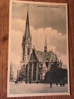 Cpa, SAARBRÜCKEN (ALLEMAGNE) "Johanniskirche" (église), Animée,éd Bruno Goerz-Beuerle, Non écrite - Saarbruecken