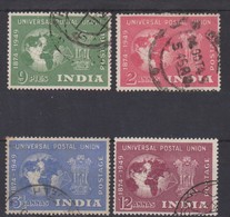 INDIA 1949 UPU SET SG 325/328 FINE USED Cat £12 - Gebraucht