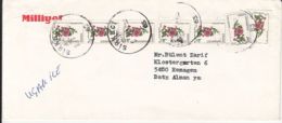 FLOWERS, STAMPS ON COVER, 1984, TURKEY - Covers & Documents