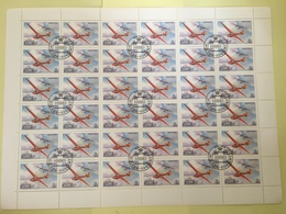 USSR Russia 1983 2K Sheet History Soviet Gilders Gilder Aircraft Planes Airplanes Flight Aviation Transport Stamps CTO - Full Sheets